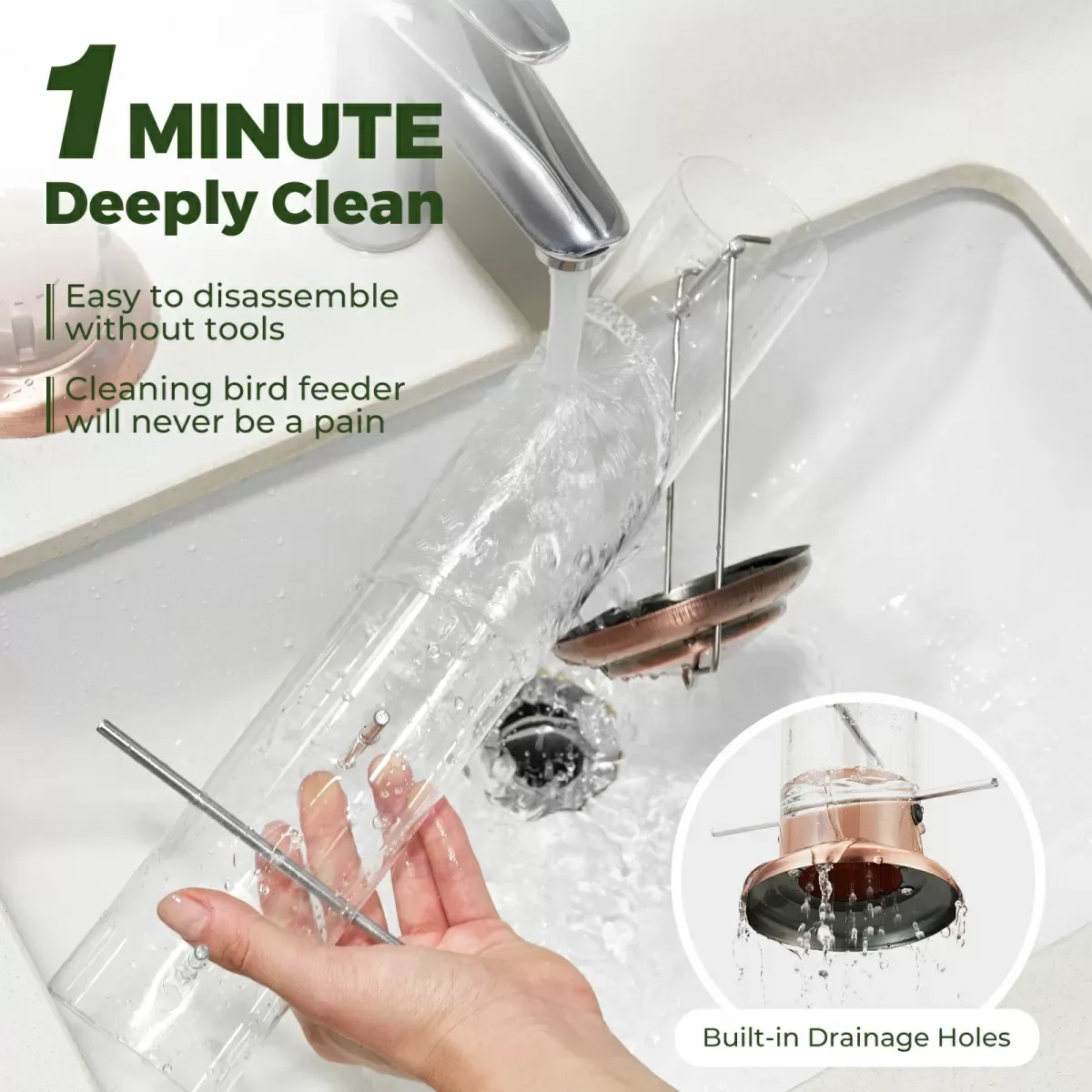 Antique Copper Kingsyard Metal Thistle Tube Bird Feeder 5