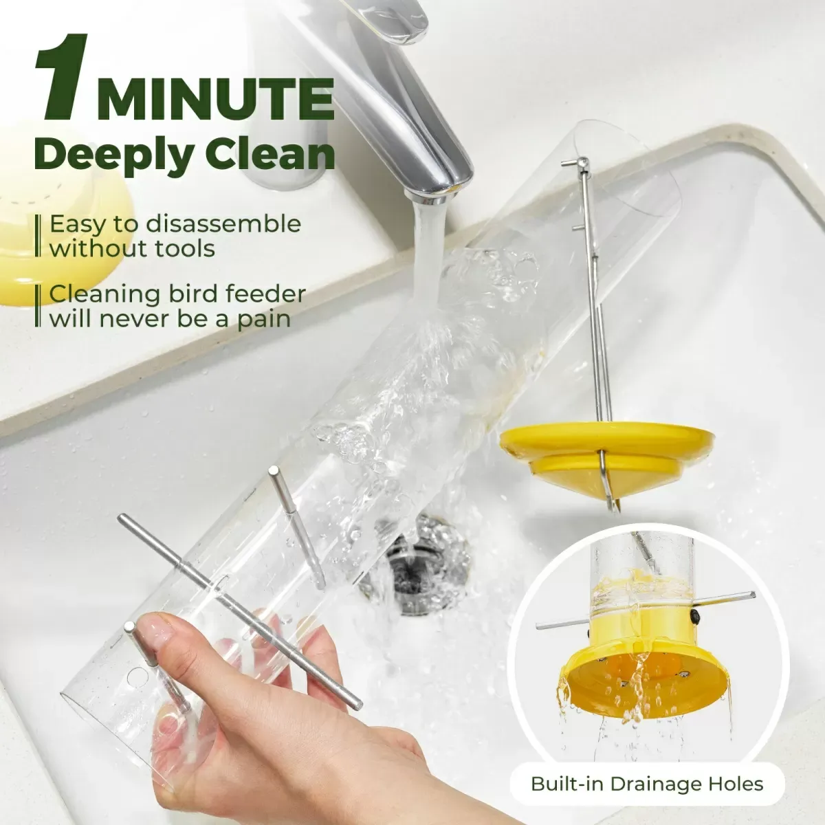 Kingsyard Metal Thistle Tube Bird Feeder 5