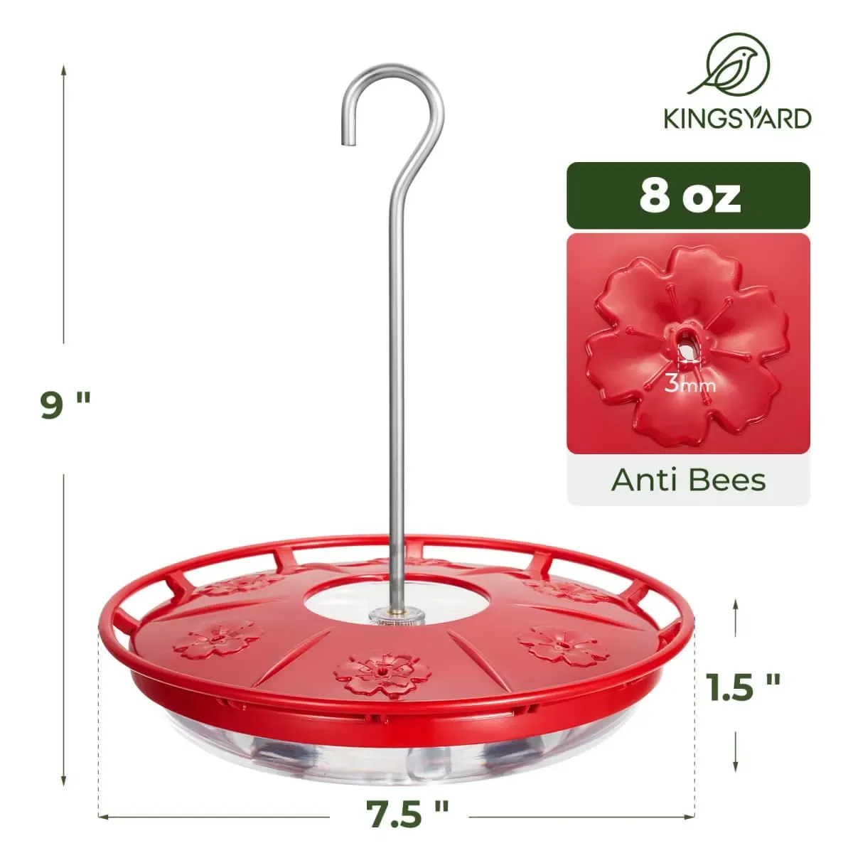Updated Red Kingsyard 12oz Tray Hummingbird Feeder With Ant Moat 3 Updated Red Kingsyard 12oz Tray Hummingbird Feeder With Ant Moat 3