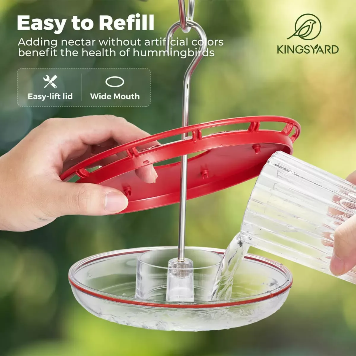Updated Red Kingsyard 12oz Tray Hummingbird Feeder With Ant Moat 5 Updated Red Kingsyard 12oz Tray Hummingbird Feeder With Ant Moat 5