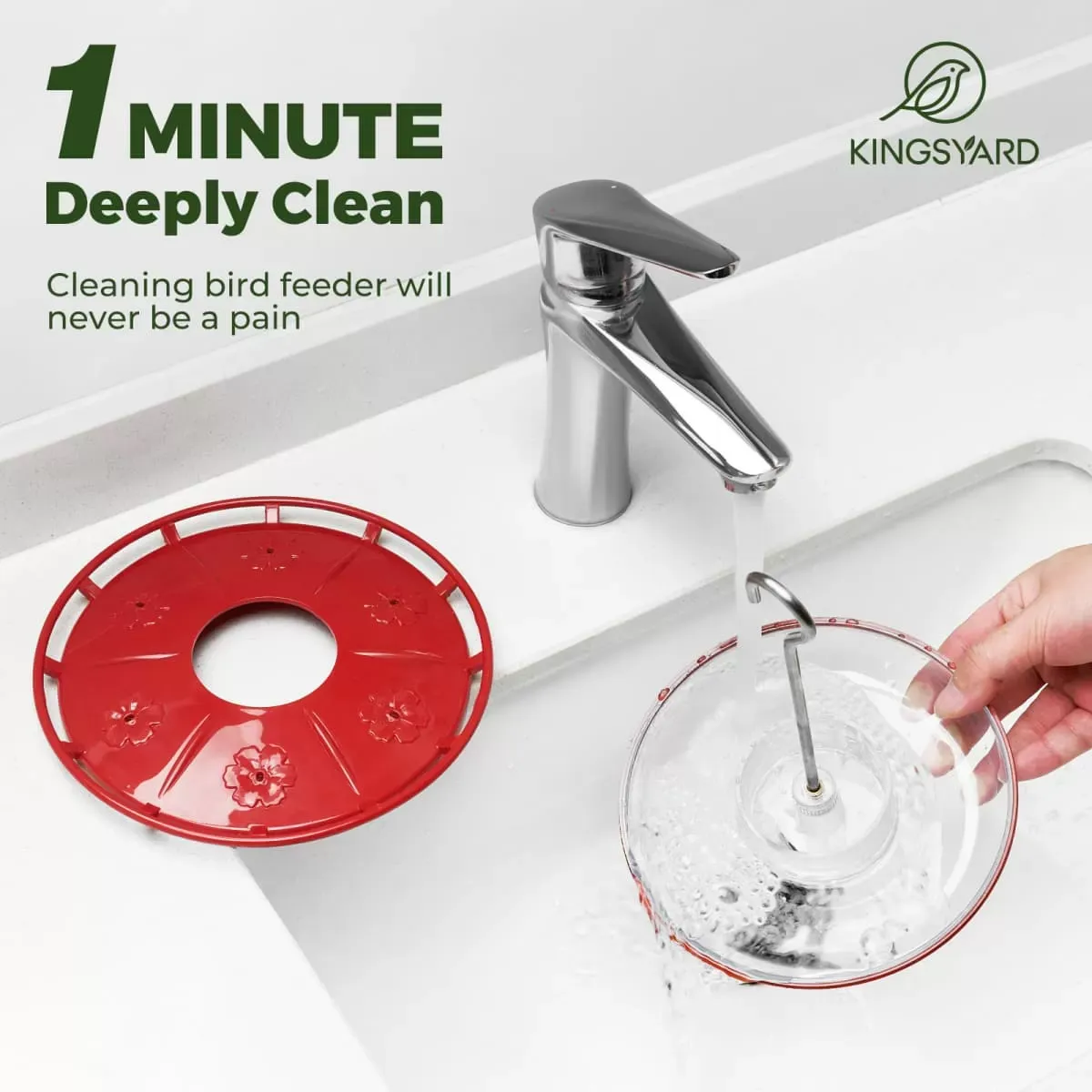 Updated Red Kingsyard 12oz Tray Hummingbird Feeder With Ant Moat 6 Updated Red Kingsyard 12oz Tray Hummingbird Feeder With Ant Moat 6