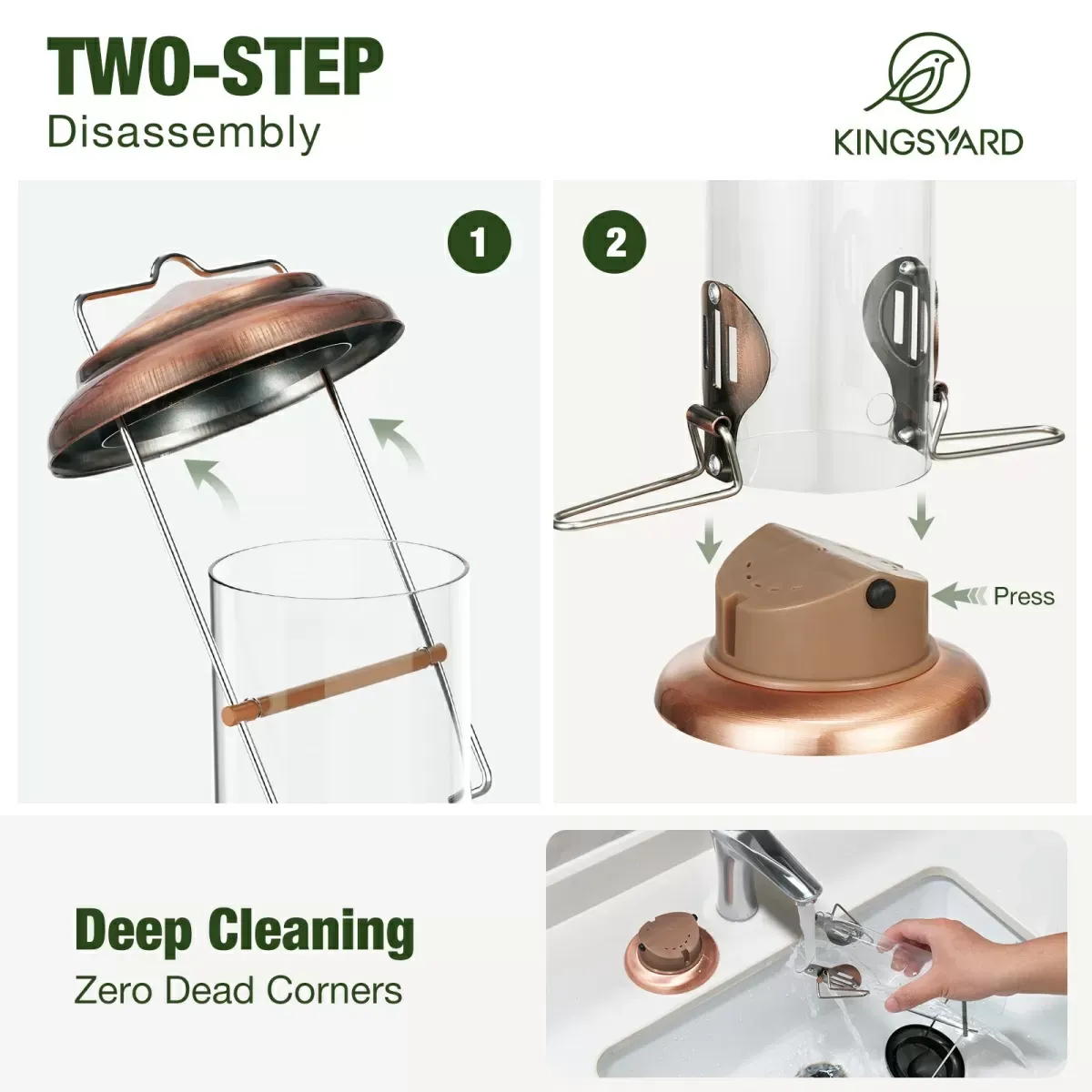 Kingsyard Extra Sturdy Tube Bluebird Mealworm Feeder 5