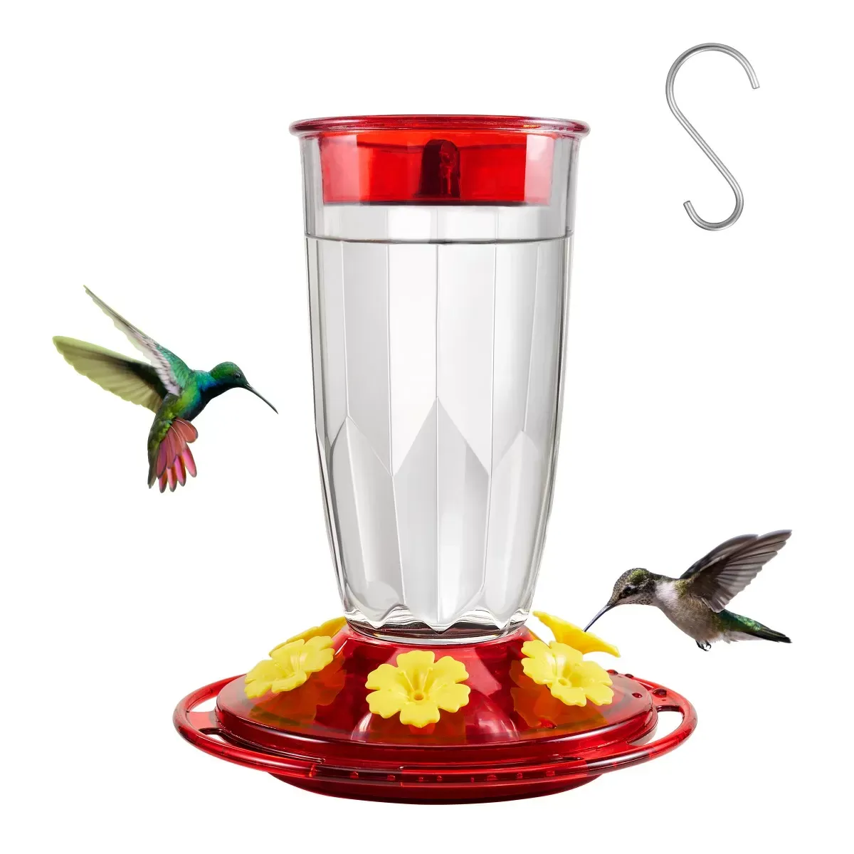 Kingsyard 16oz Plastic Hummingbird Feeder with Bee & Ant Proof 2
