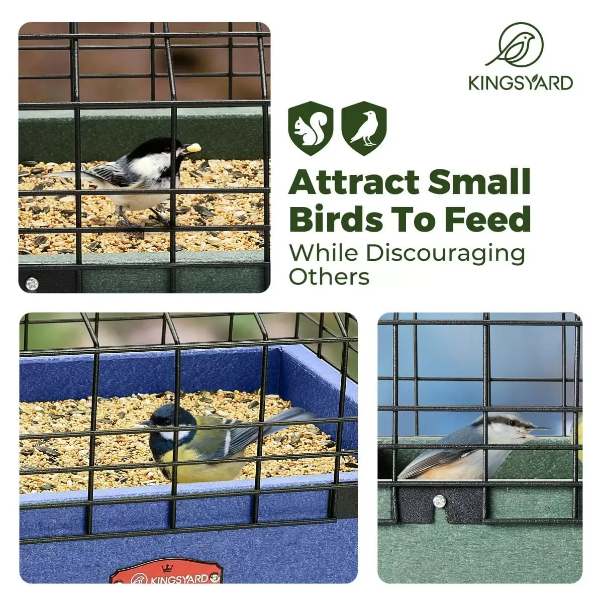 Brown Kingsyard Squirrel Proof Caged Ground Bird Feeder 5 Brown Kingsyard Squirrel Proof Caged Ground Bird Feeder 5