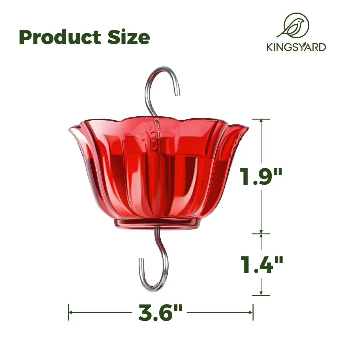 Red Kingsyard 2-Pack Ant Moat for Hummingbird Feeders 3