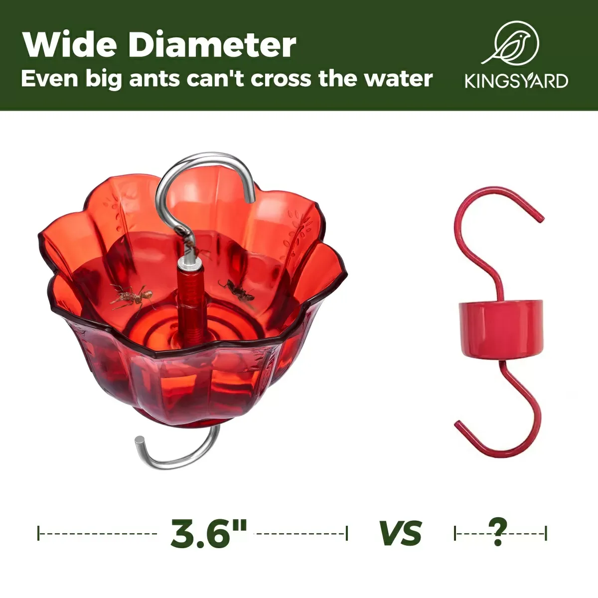 Red Kingsyard 2-Pack Ant Moat for Hummingbird Feeders 5