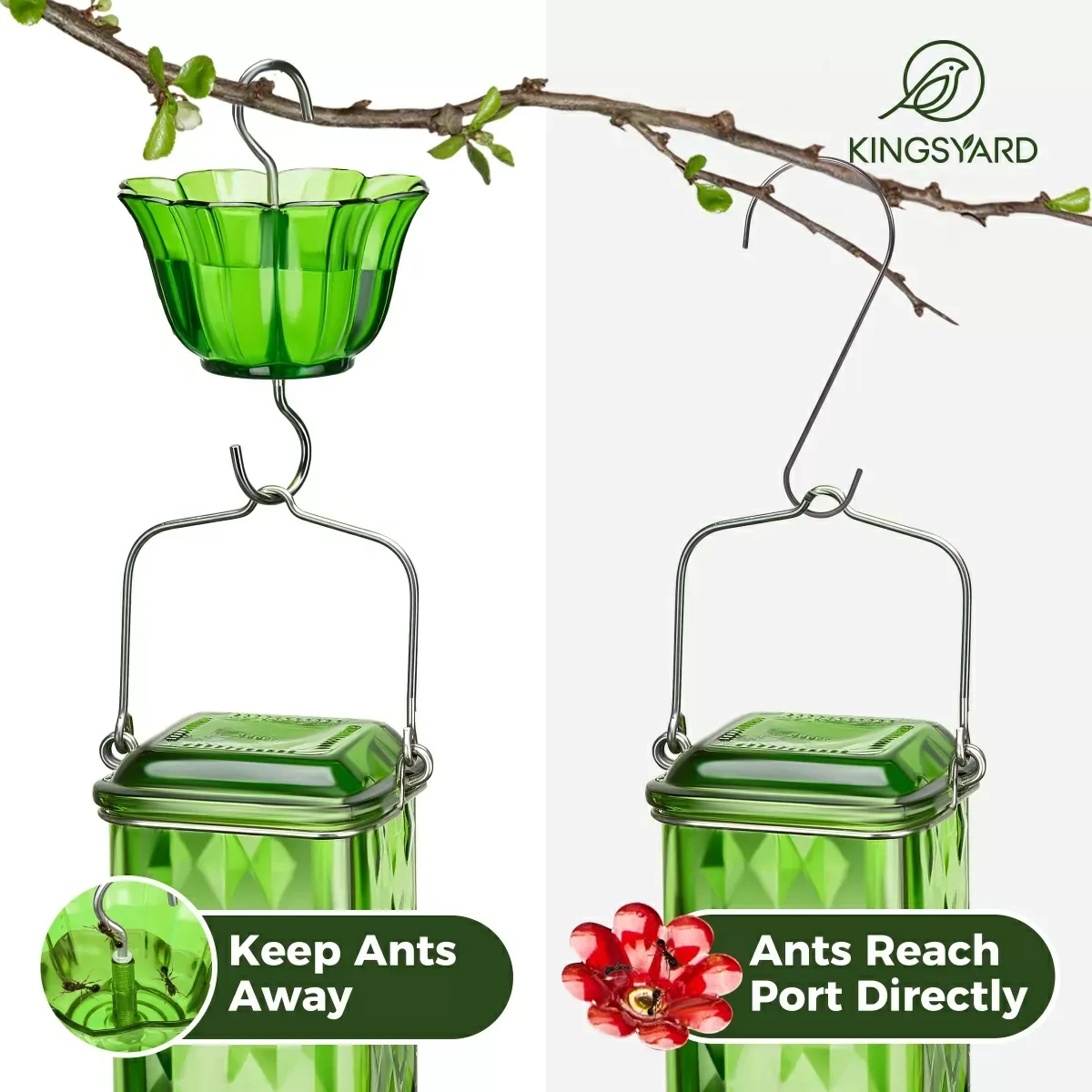 Green Kingsyard 2-Pack Ant Moat for Hummingbird Feeders 6