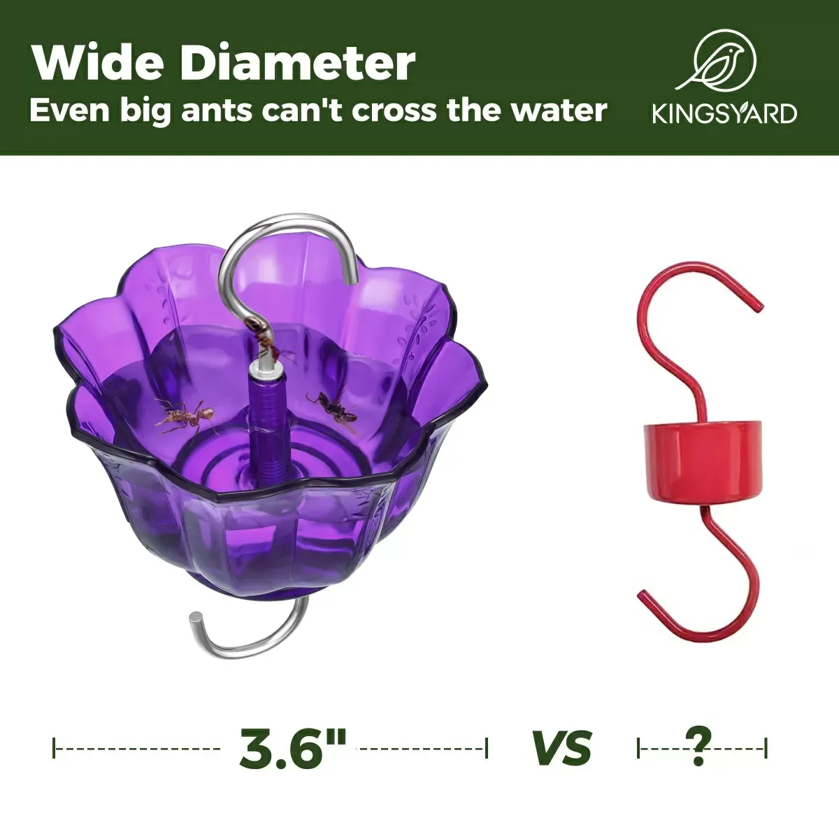 Purple Kingsyard 2-Pack Ant Moat for Hummingbird Feeders 5