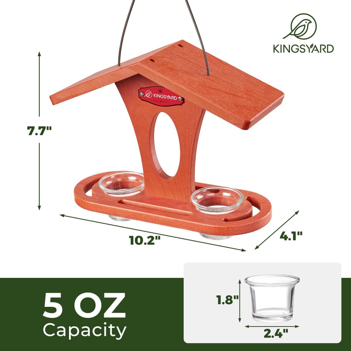 Orange for Oriole Kingsyard Recycled Plastic Bird Feeder 3