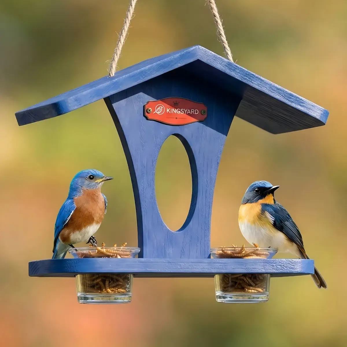 Blue for Bludbird Kingsyard Recycled Plastic Bird Feeder 1 Blue for Bludbird Kingsyard Recycled Plastic Bird Feeder 1