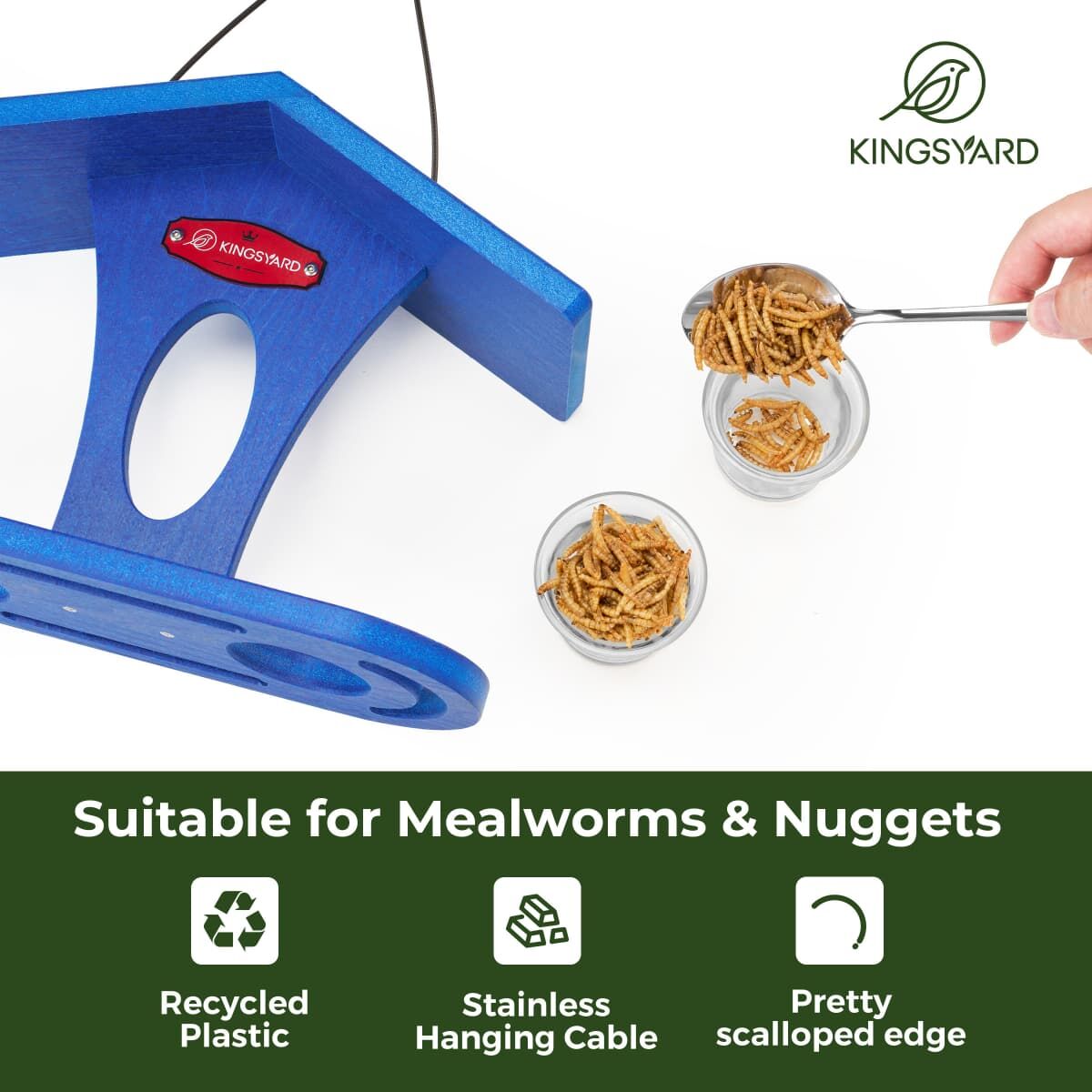 Kingsyard Recycled Plastic Bird Feeder 5