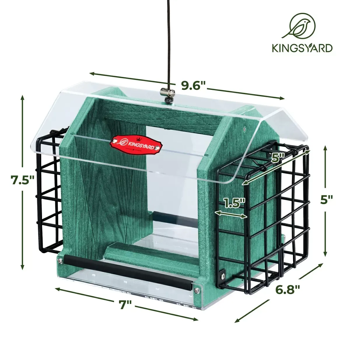 Kingsyard Weatherproof Double Suet Hopper Bird Feeder 3 Kingsyard Weatherproof Double Suet Hopper Bird Feeder 3