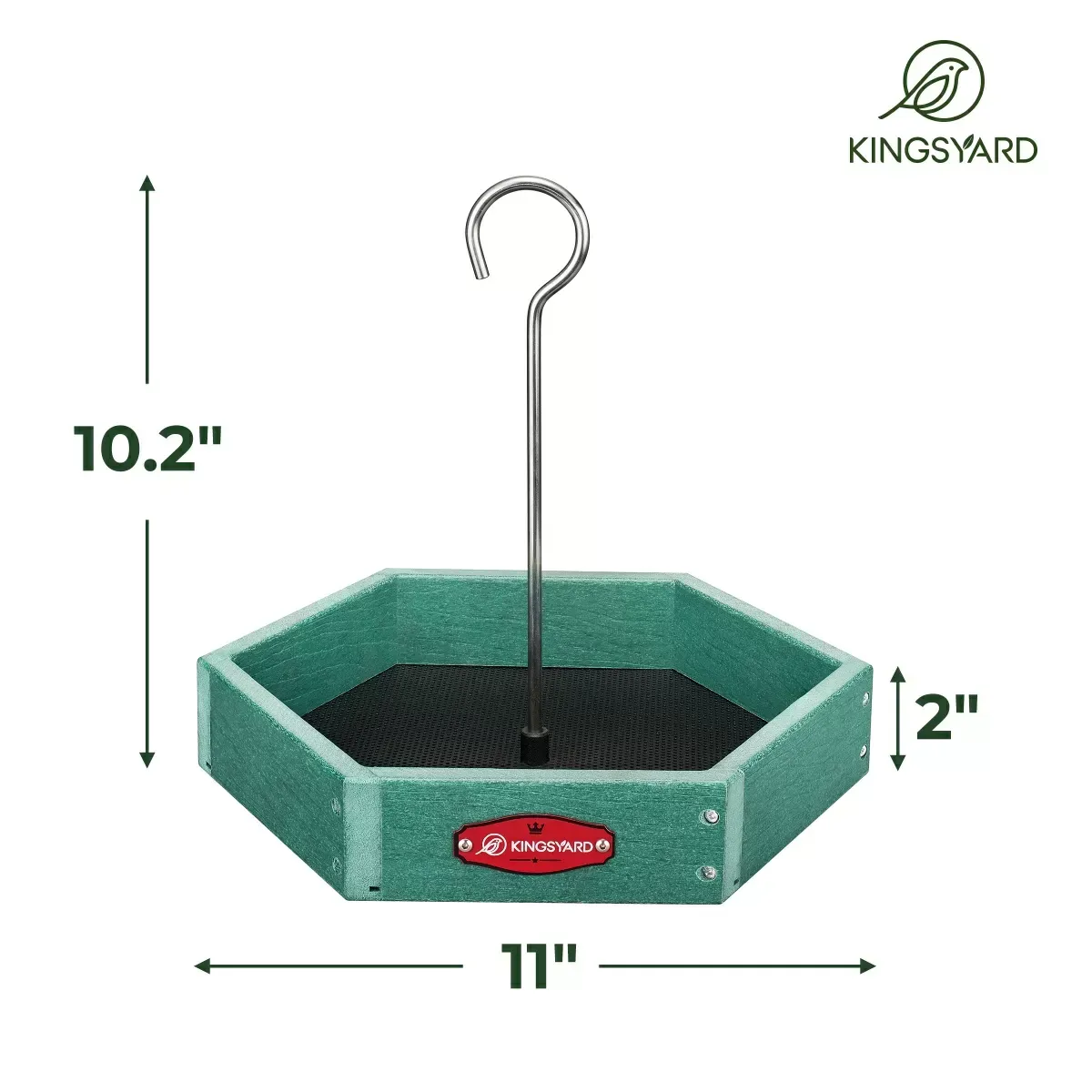 Green Kingsyard Recycled Plastic Platform Bird Feeder 3 Green Kingsyard Recycled Plastic Platform Bird Feeder 3