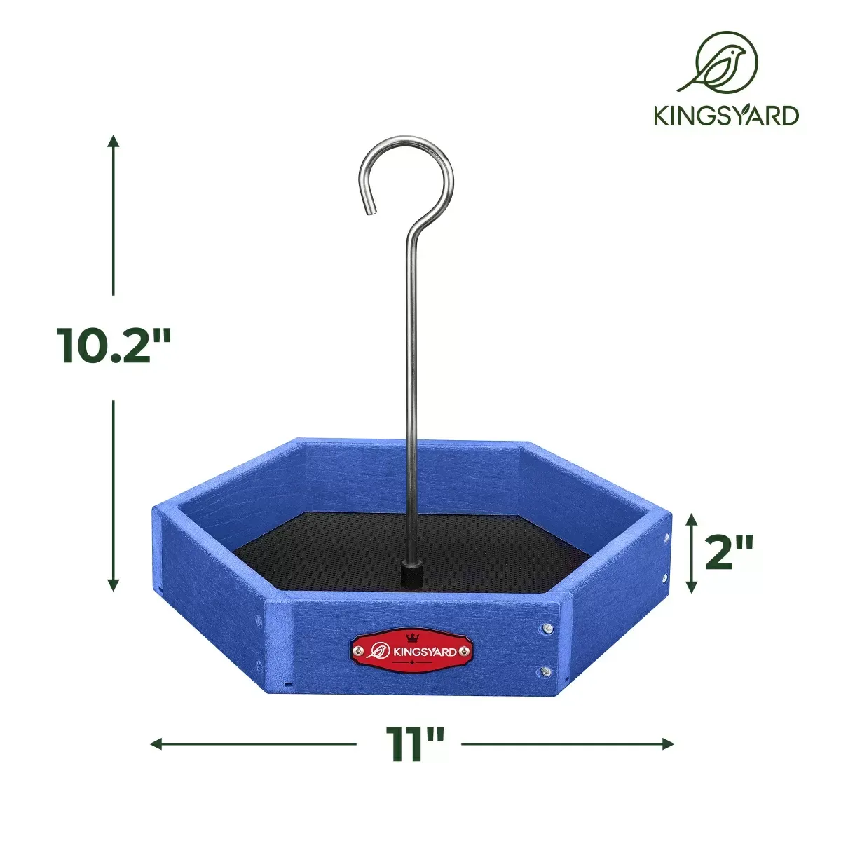 Blue Kingsyard Recycled Plastic Platform Bird Feeder 3