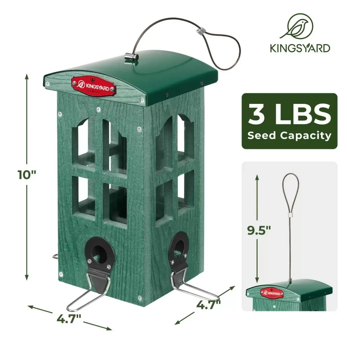 Kingsyard Weatherproof House Tube Bird Feeders 3
