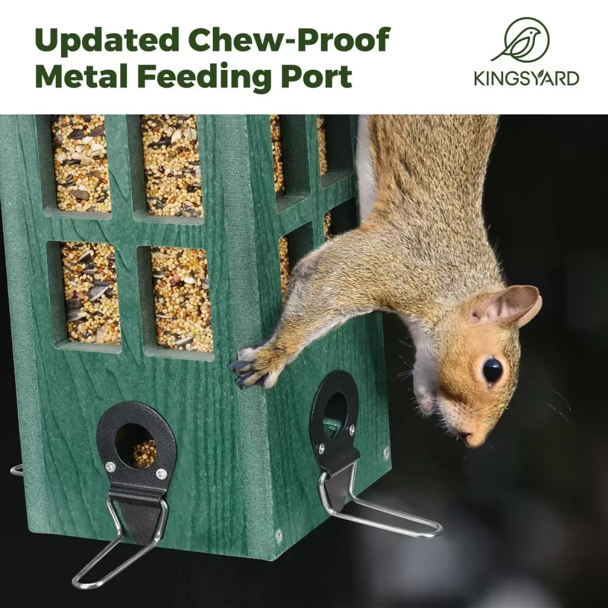 Green Kingsyard Weatherproof House Tube Bird Feeders 6