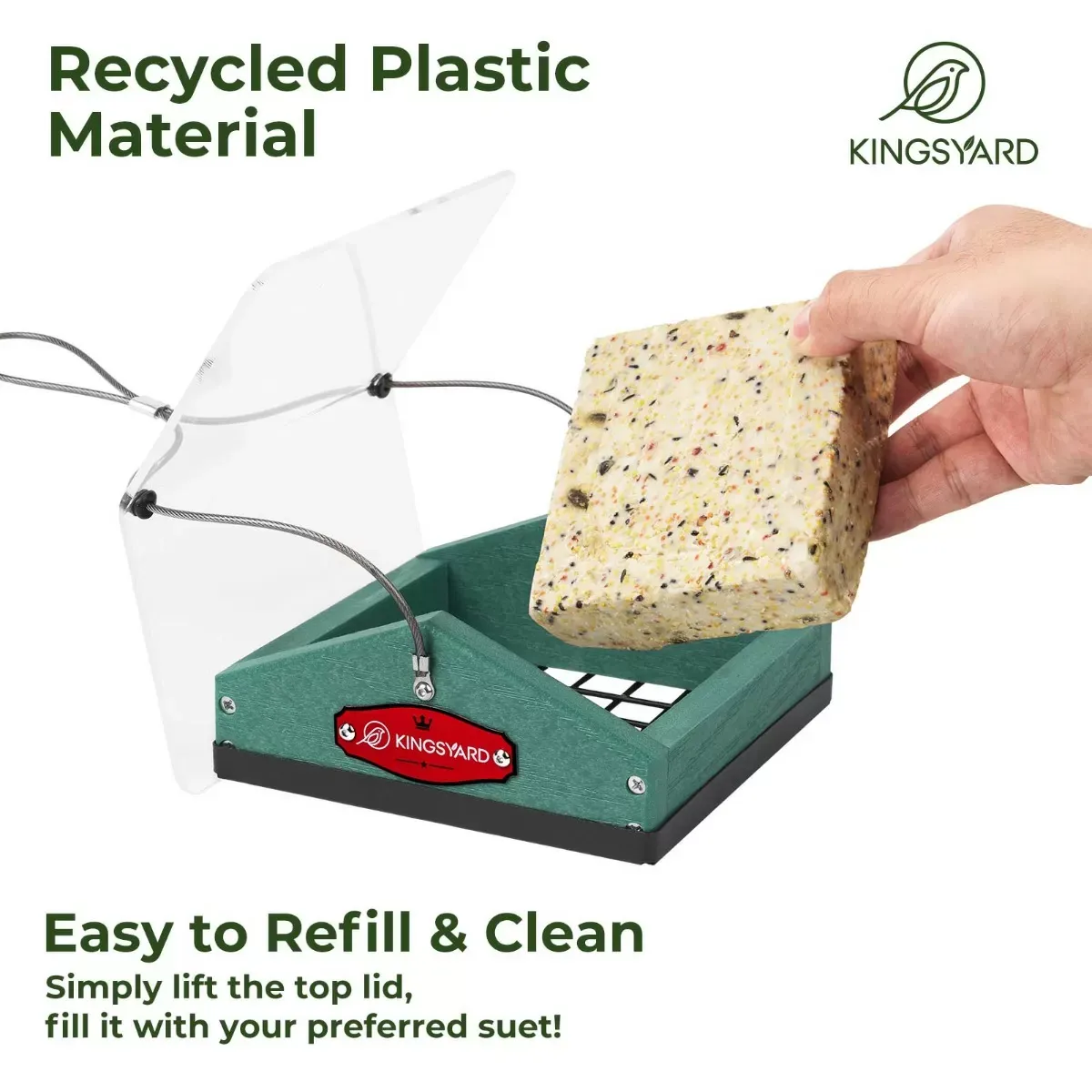 Kingsyard Upside Down Squirrel Proof Suet Feeder 4 Kingsyard Upside Down Squirrel Proof Suet Feeder 4