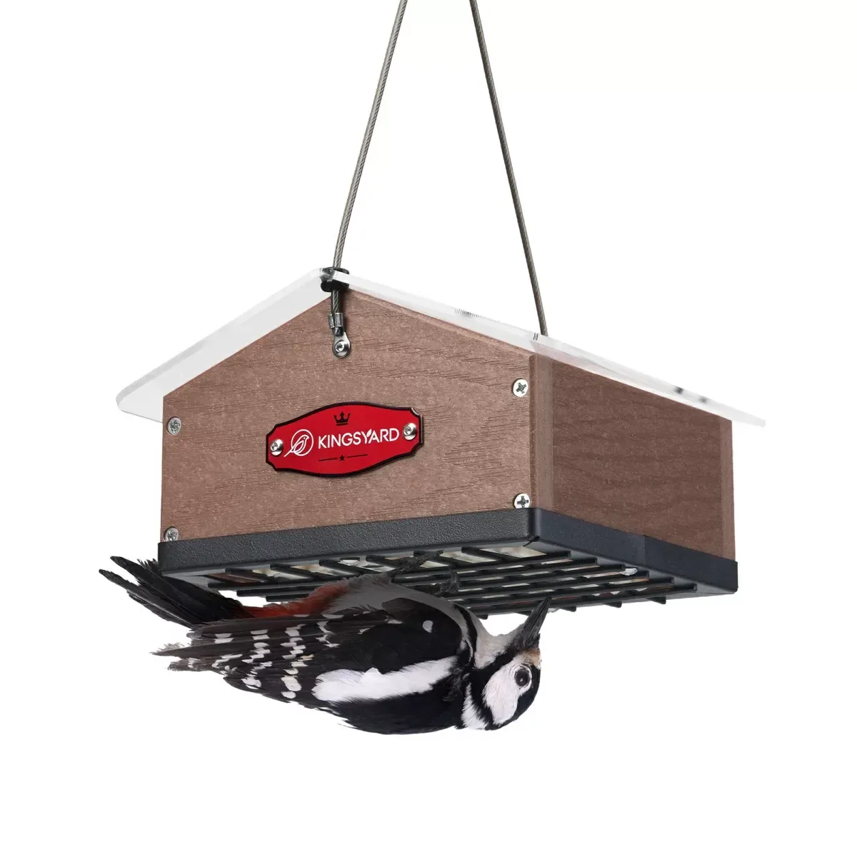 Brown Kingsyard Upside Down Squirrel Proof Double Suet Feeder 2