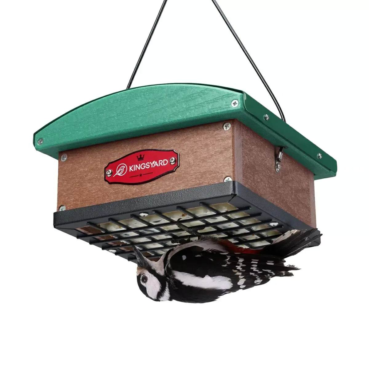 Kingsyard Recycled Plastic Upside Down Double Suet Feeder 2