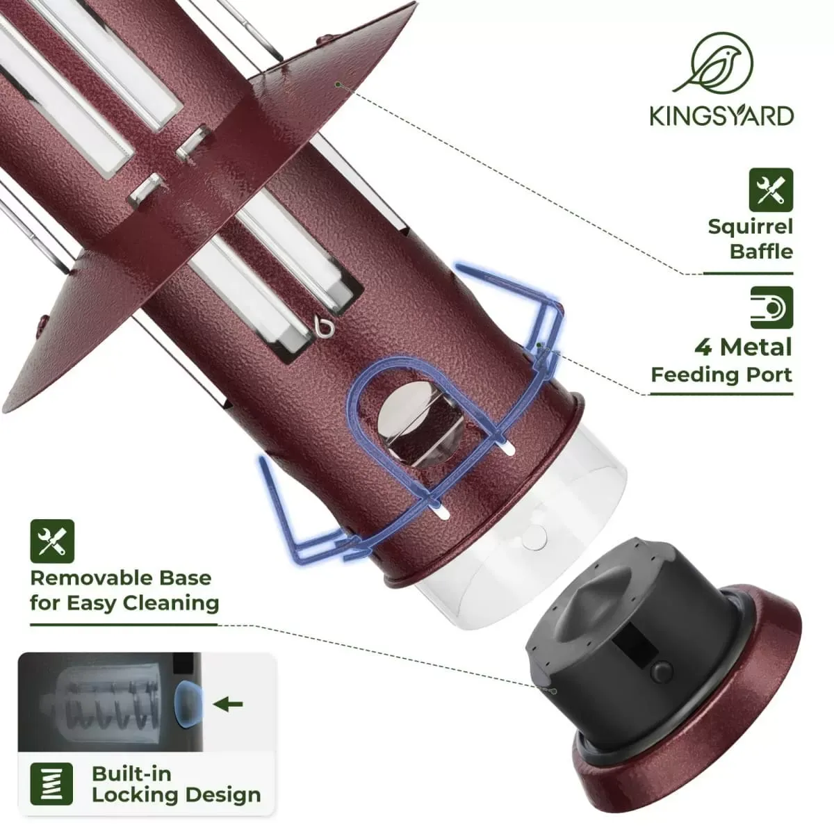 Bronze Kingsyard Squirrel Proof Pro Bird Feeder 3