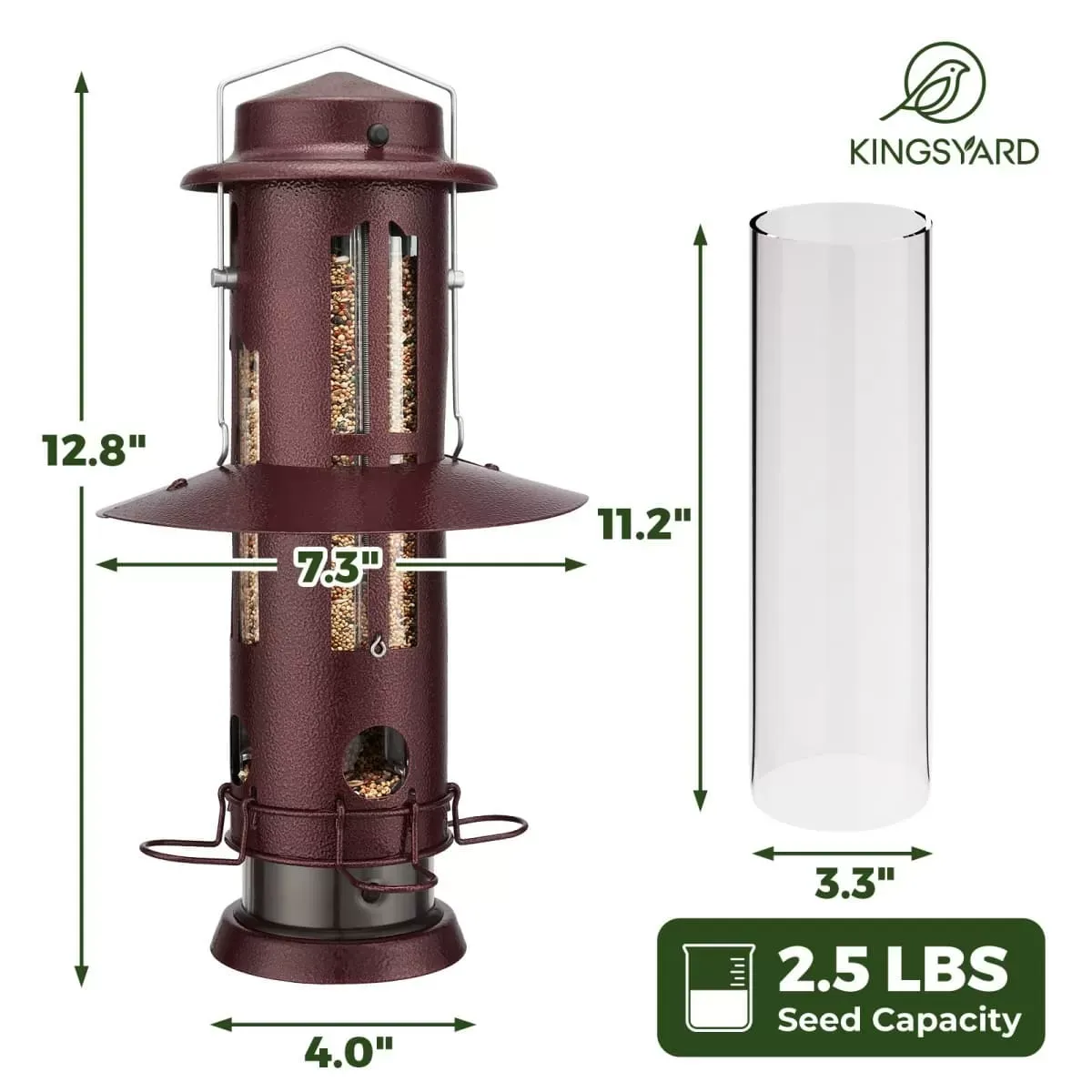 Bronze Kingsyard Squirrel Proof Pro Bird Feeder 4