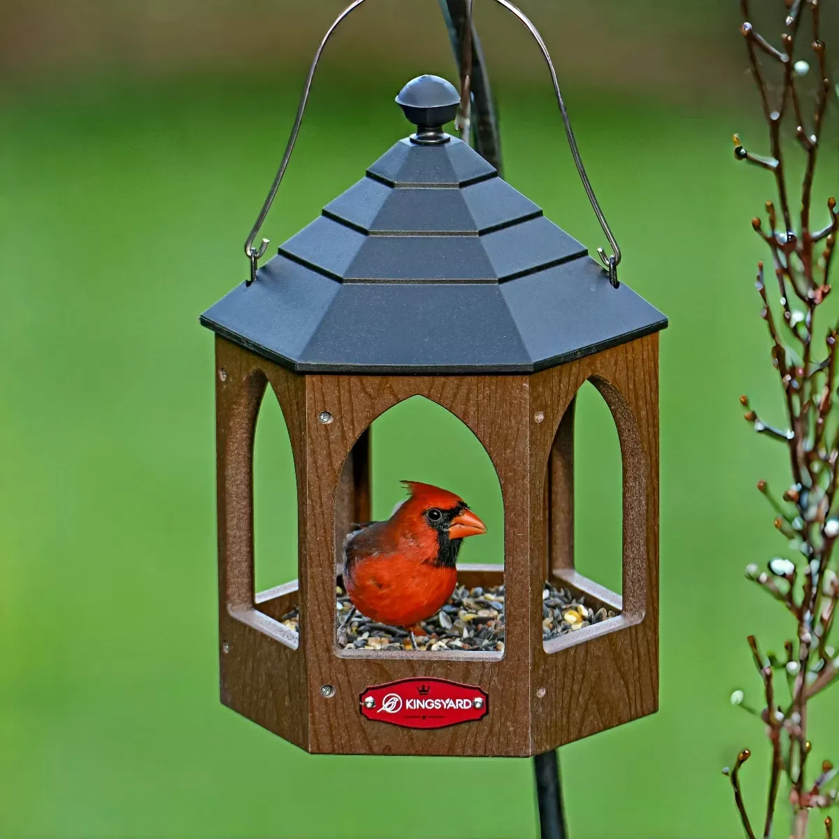 Brown Kingsyard Recycled Plastic Bird Feeder 1 Brown Kingsyard Recycled Plastic Bird Feeder 1