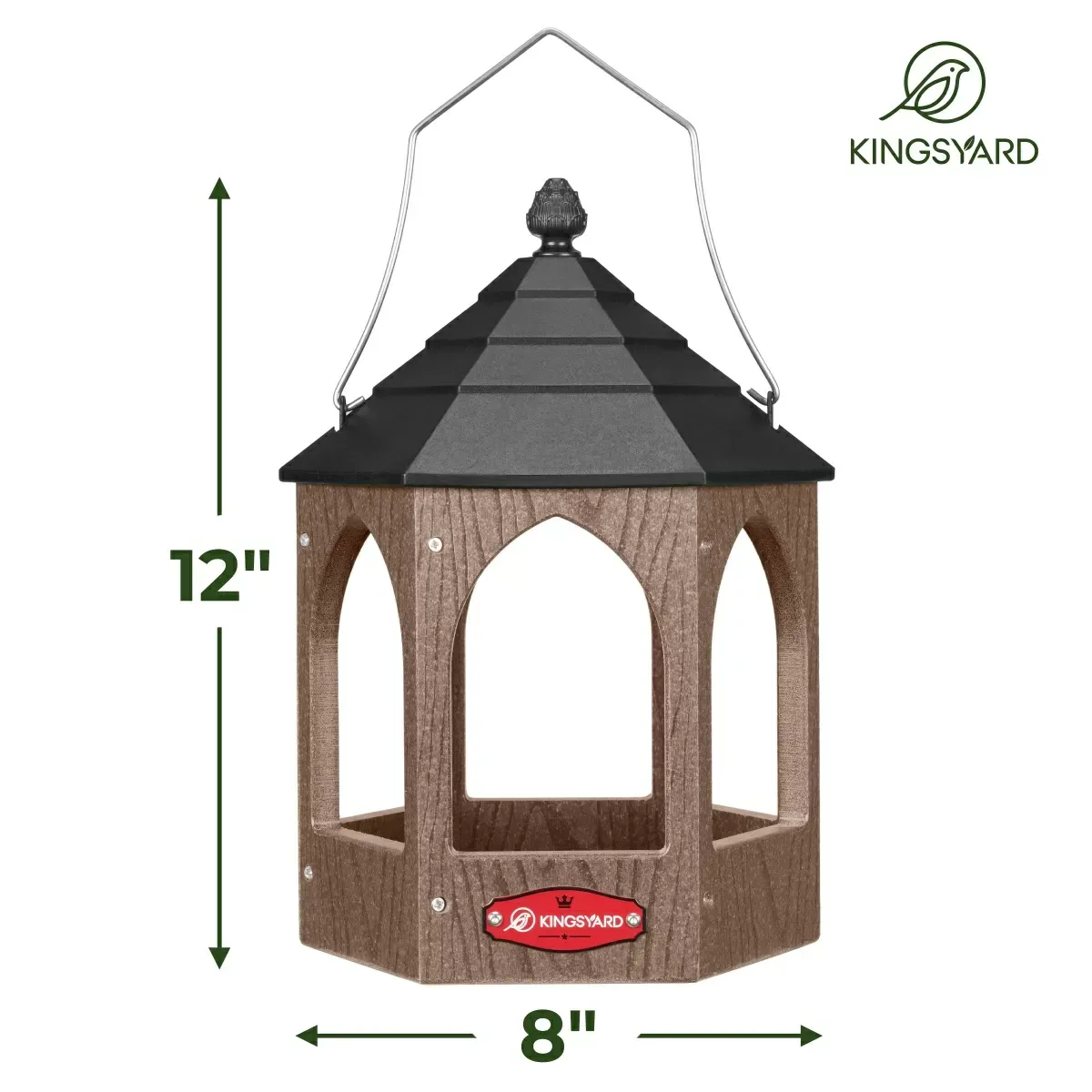 Brown Kingsyard Recycled Plastic Bird Feeder 3 Brown Kingsyard Recycled Plastic Bird Feeder 3
