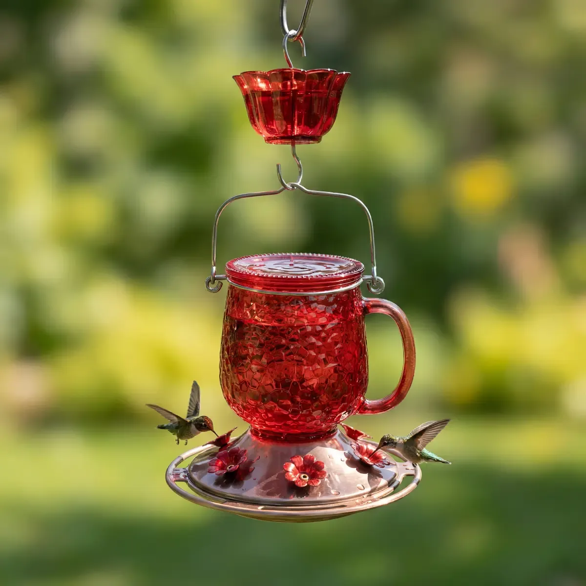 Kingsyard 16oz Bee &amp; Ant Proof Glass Hummingbird Feeders