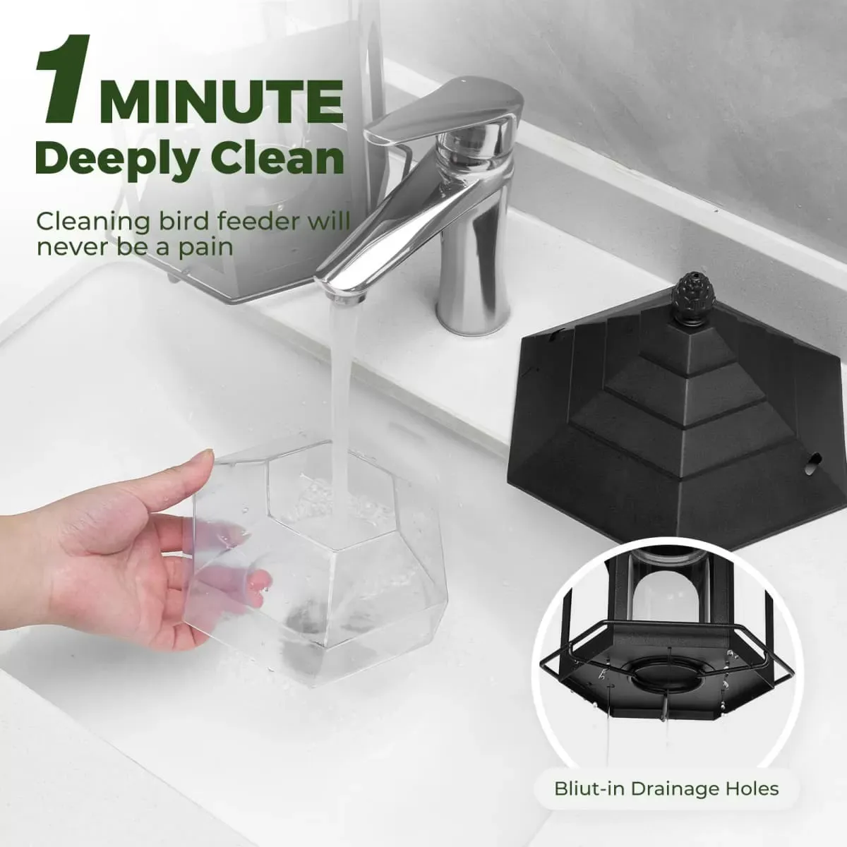 Black Kingsyard Large Capacity Gazebo Wild Bird Feeder 5