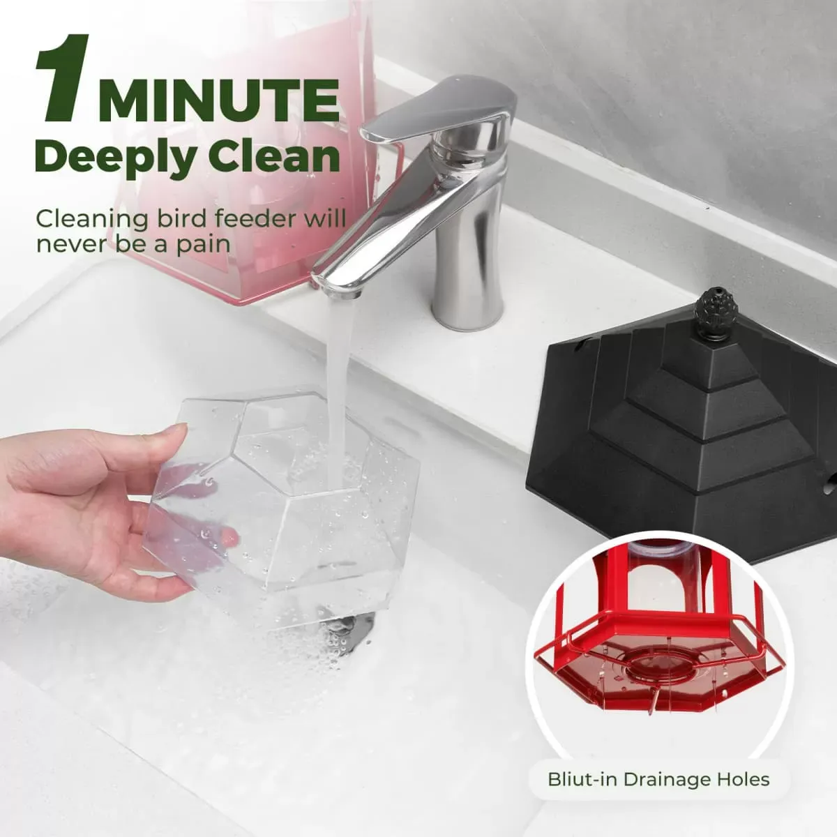 Kingsyard Large Capacity Gazebo Wild Bird Feeder 5