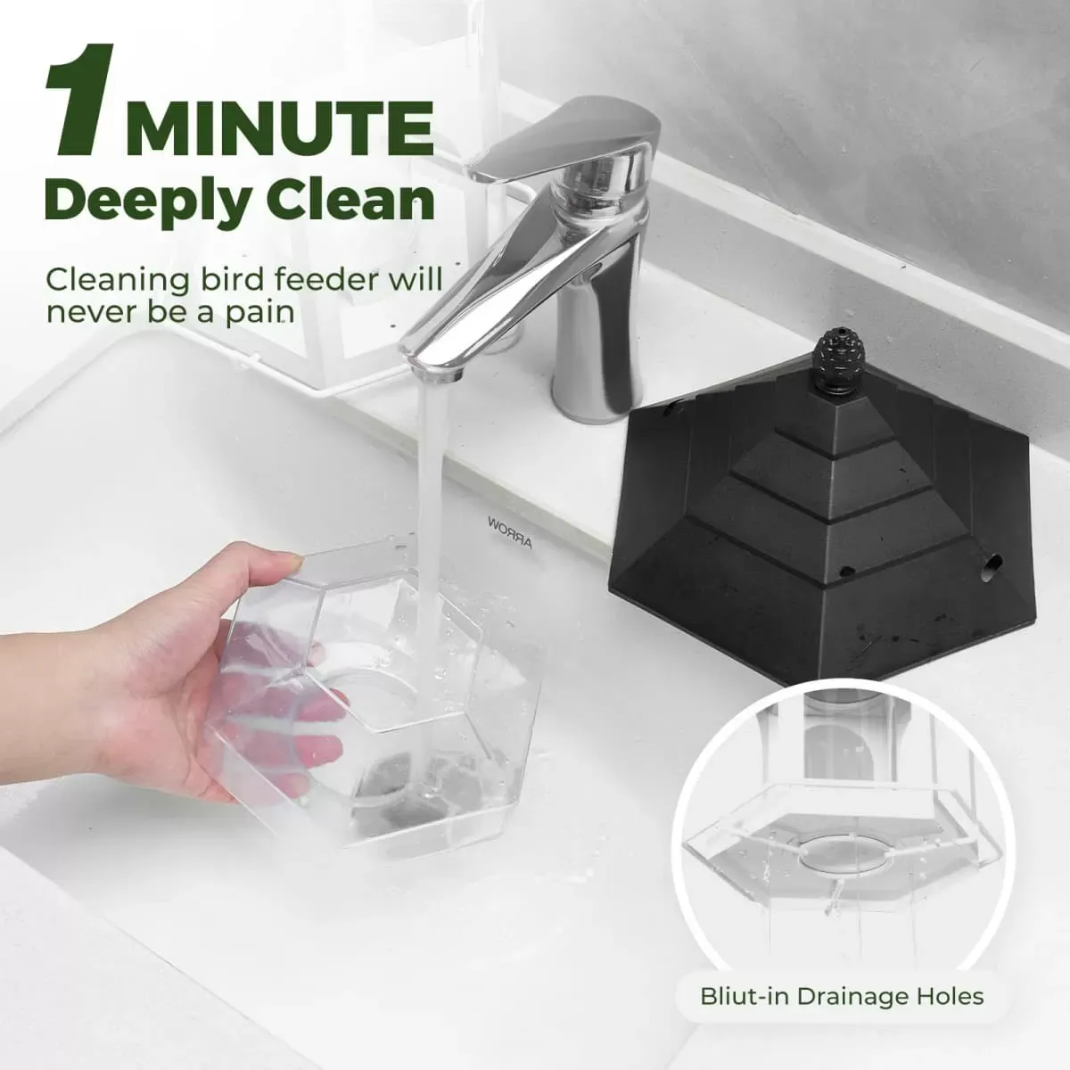 White Kingsyard Large Capacity Gazebo Wild Bird Feeder 5