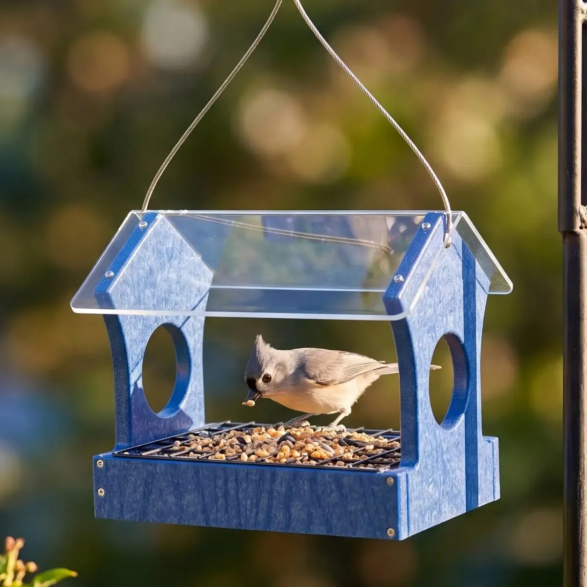 Kingsyard Rain-Resistant Elevated Perch Platform Bird Feeder