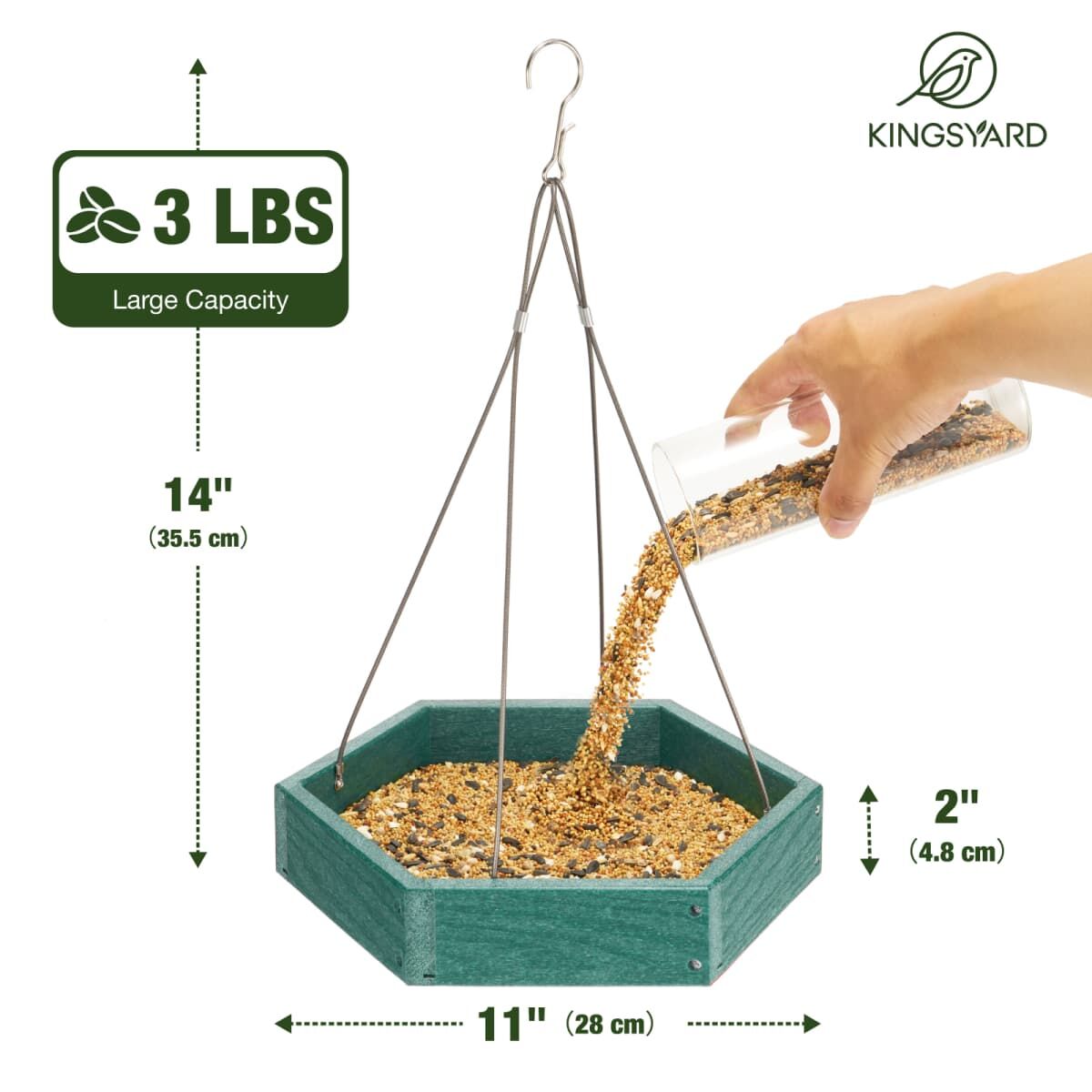 Kingsyard Recycled Poly Lumber Platform Bird Feeder 3 Kingsyard Recycled Poly Lumber Platform Bird Feeder 3