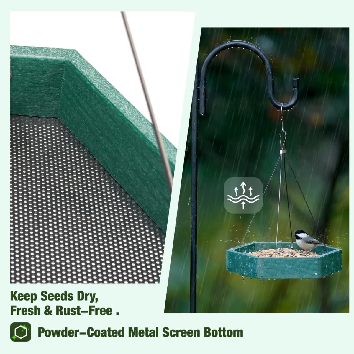 Kingsyard Recycled Poly Lumber Platform Bird Feeder 4 Kingsyard Recycled Poly Lumber Platform Bird Feeder 4