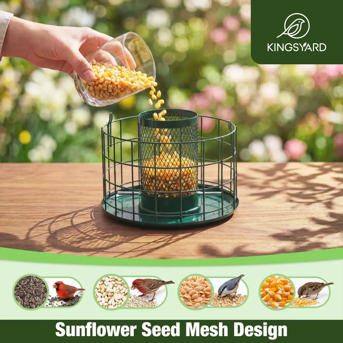 Kingsyard Weatherproof Caged Squirrel Proof Bird Feeders 6 Kingsyard Weatherproof Caged Squirrel Proof Bird Feeders 6