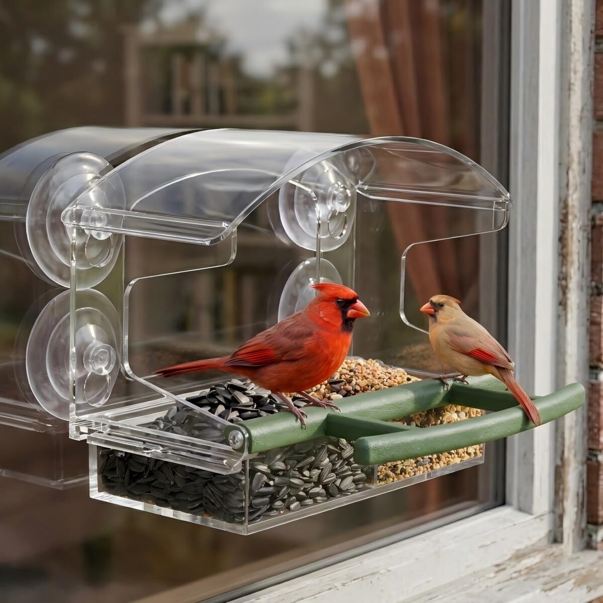 Kingsyard Window Bird Feeder with 4 Extra Strong Suction Cups