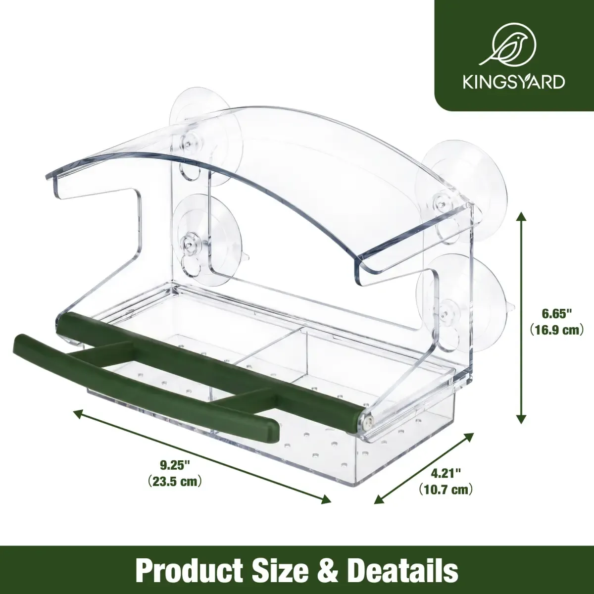Kingsyard Window Bird Feeder with 4 Extra Strong Suction Cups 3 Kingsyard Window Bird Feeder with 4 Extra Strong Suction Cups 3