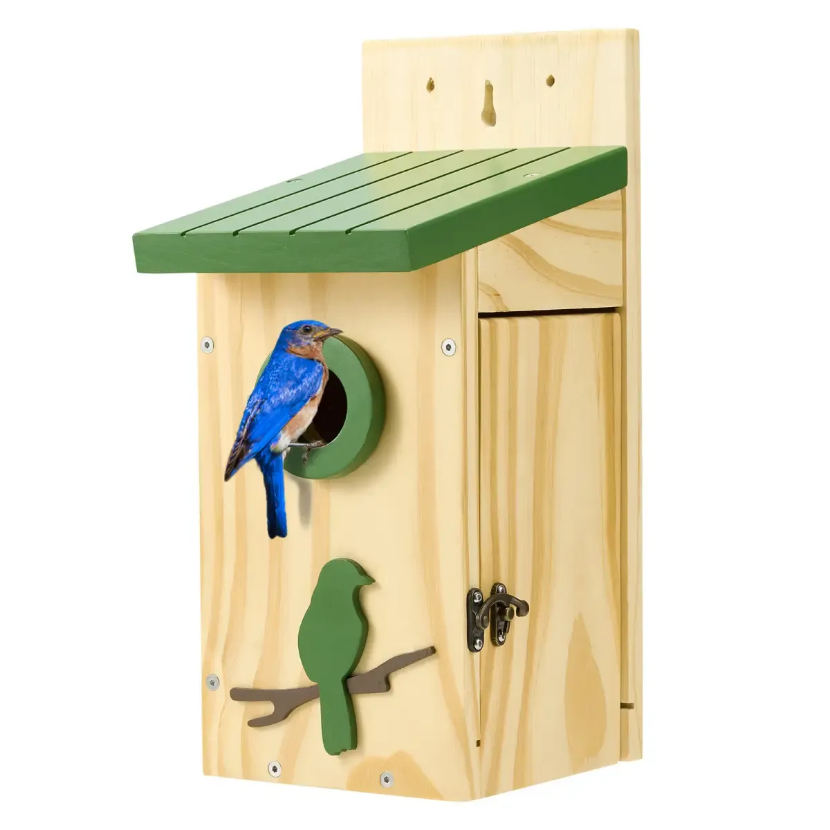 Kingsyard Wooden Bluebird Nesting House with 1.5'' Hole and Decorative Design 2