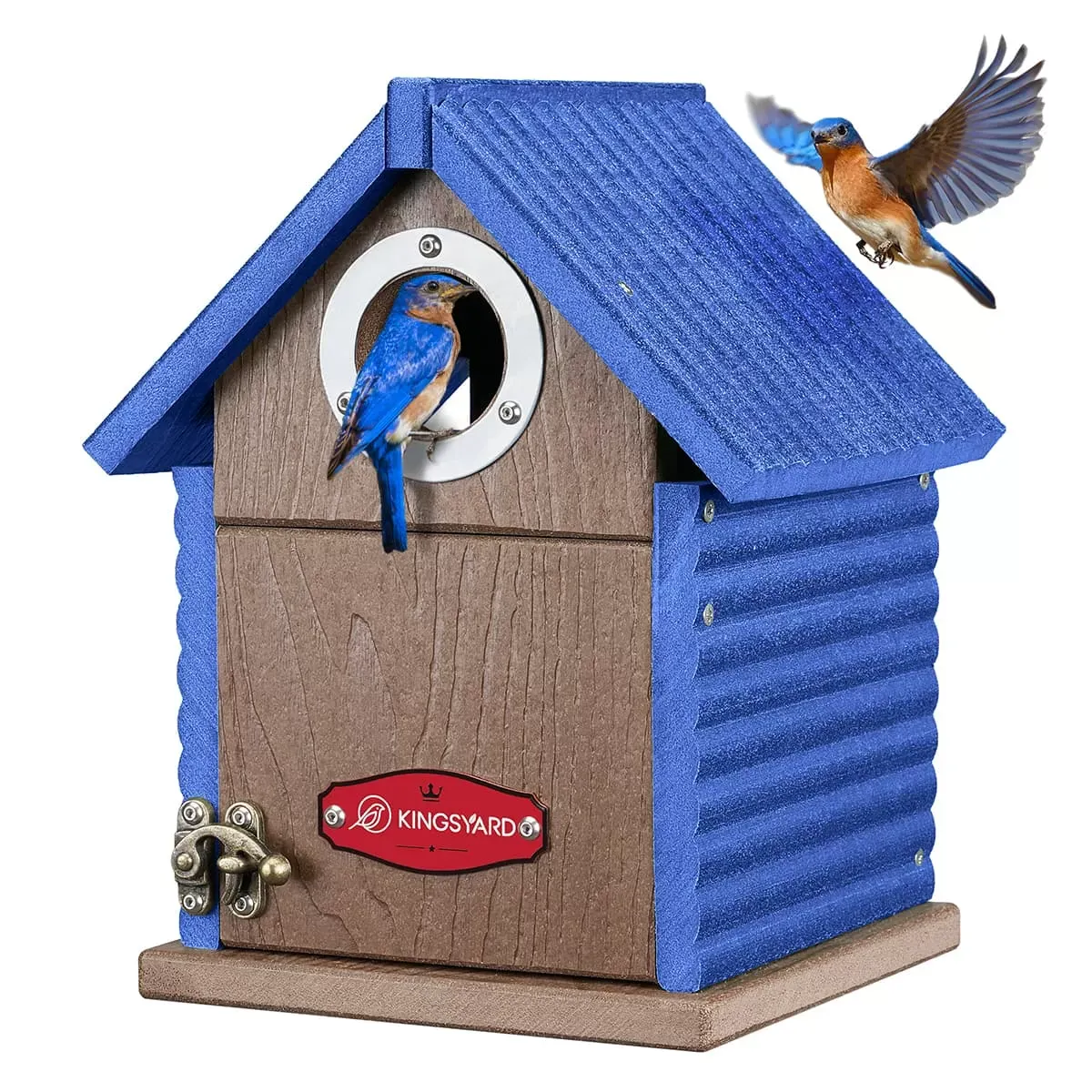 Kingsyard Weatherproof Wooden Bluebird House with 1.5'' Hole 2 Kingsyard Weatherproof Wooden Bluebird House with 1.5'' Hole 2