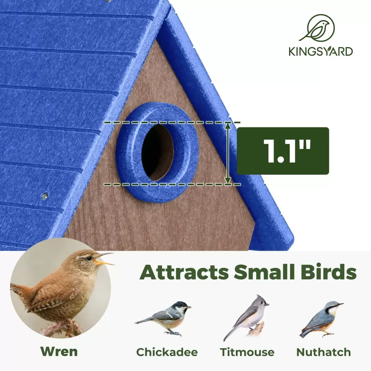 Kingsyard Hanging Wren House with 1.1'' Hole 5 Kingsyard Hanging Wren House with 1.1'' Hole 5