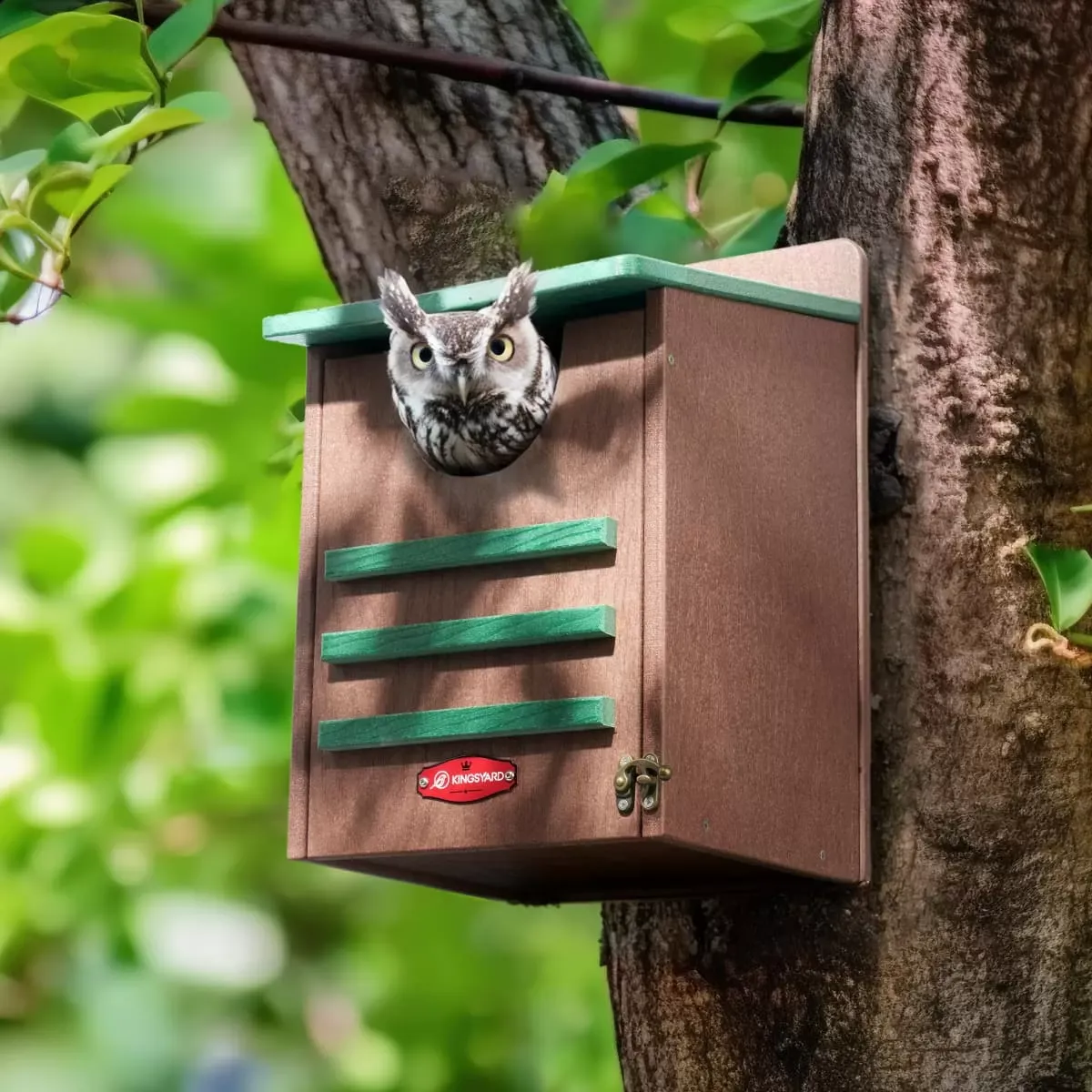 Kingsyard Weatherproof Owl House Outdoor Nesting Box 2
