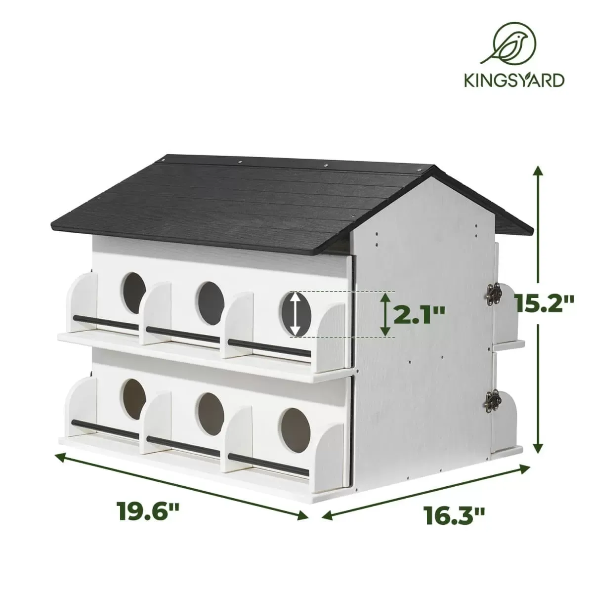 White Kingsyard Pre-Assembled 12-Room Purple Martin House 3