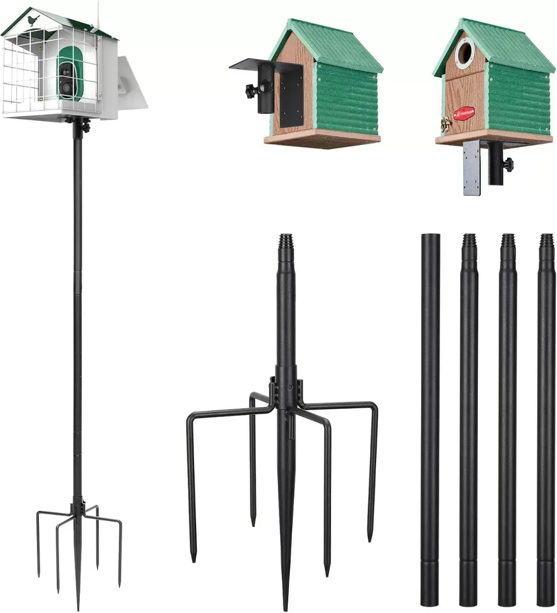 Kingsyard 80-Inch Smart Bird Feeder Mounting Pole 6
