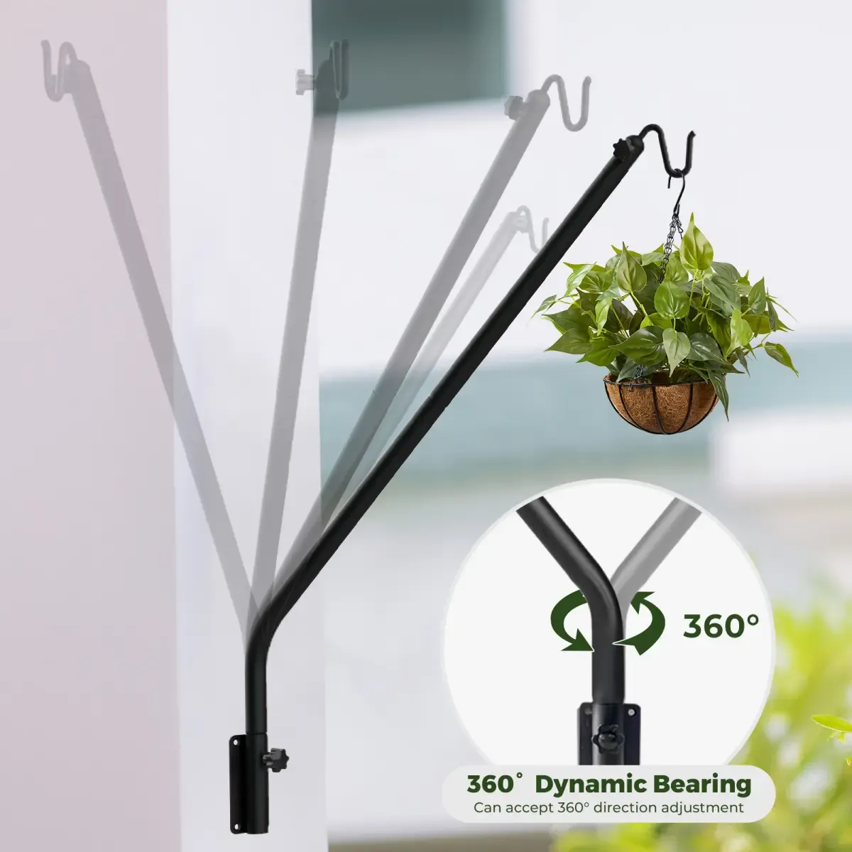 Kingsyard Adjustable(27-39'') Metal Deck Hook Bird Feeder Hangers 5 Kingsyard Adjustable(27-39'') Metal Deck Hook Bird Feeder Hangers 5