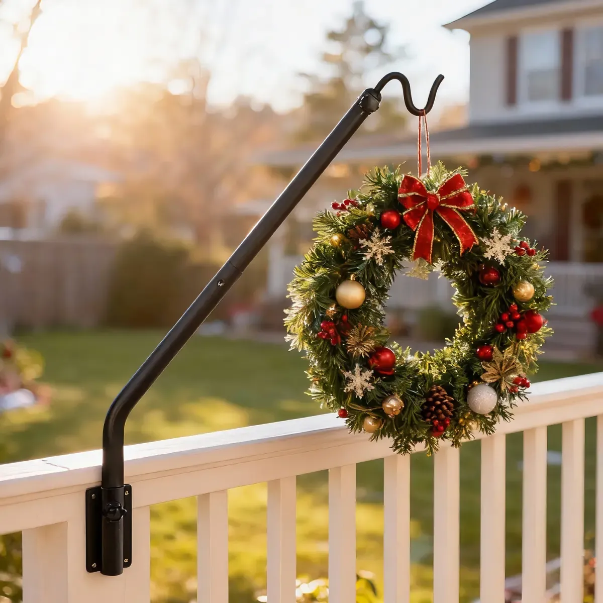 Black Kingsyard Adjustable(27-39'') Metal Deck Hook Bird Feeder Hangers 7 Black Kingsyard Adjustable(27-39'') Metal Deck Hook Bird Feeder Hangers 7