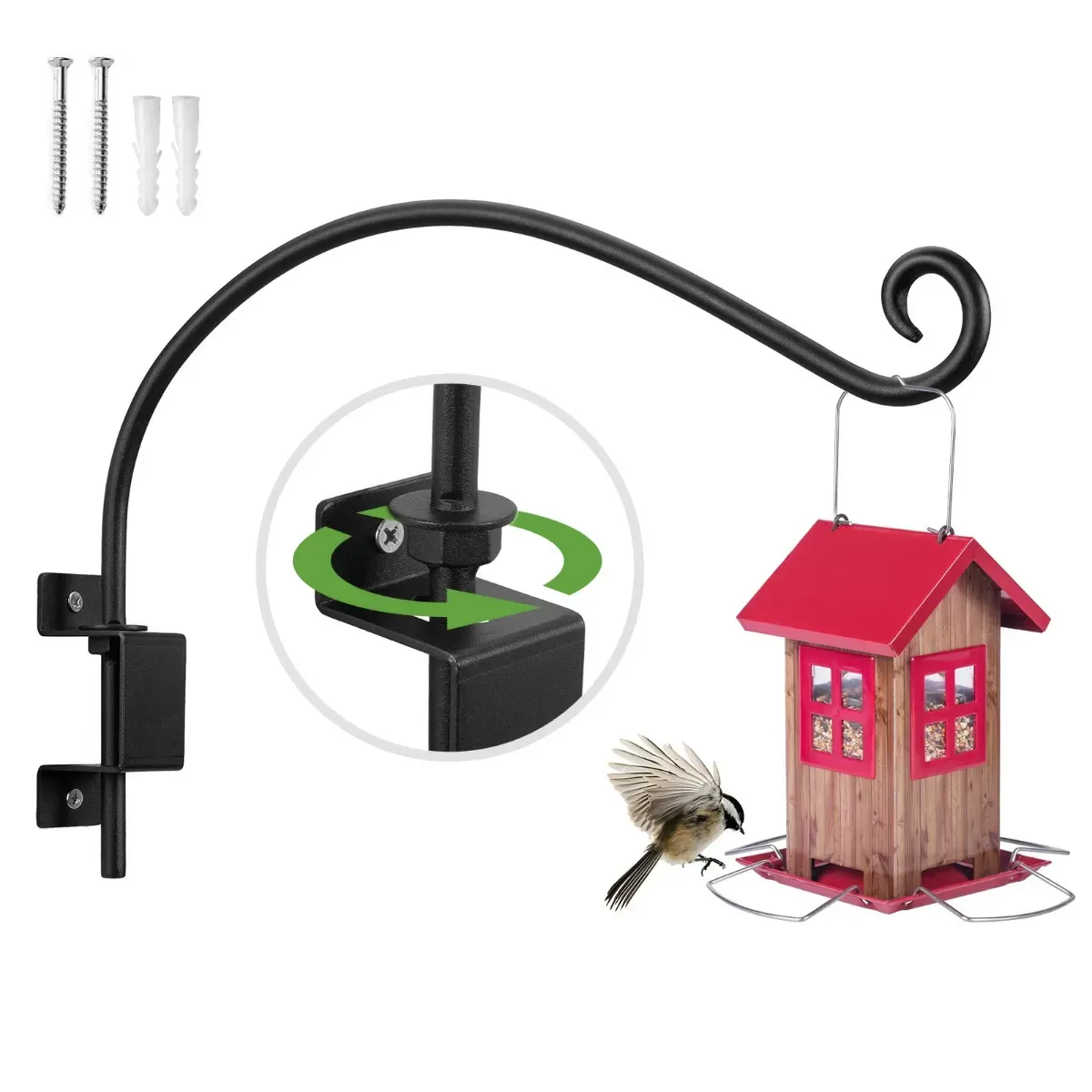 Kingsyard Rotatable Metal C-shaped Wall Hook 4 Kingsyard Rotatable Metal C-shaped Wall Hook 4