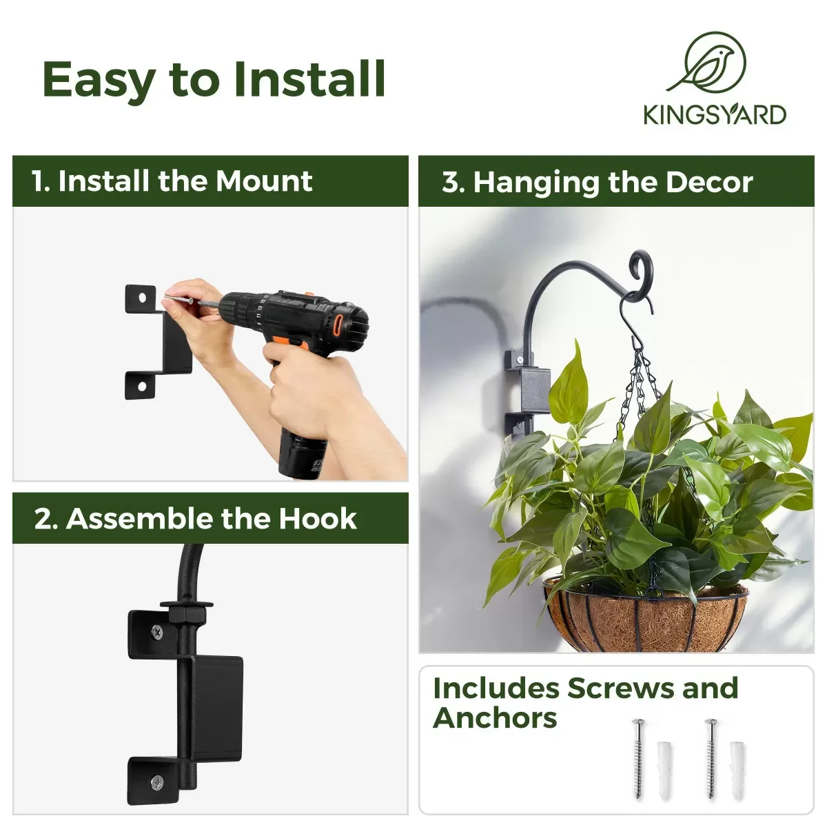 Kingsyard Rotatable Metal C-shaped Wall Hook 6 Kingsyard Rotatable Metal C-shaped Wall Hook 6