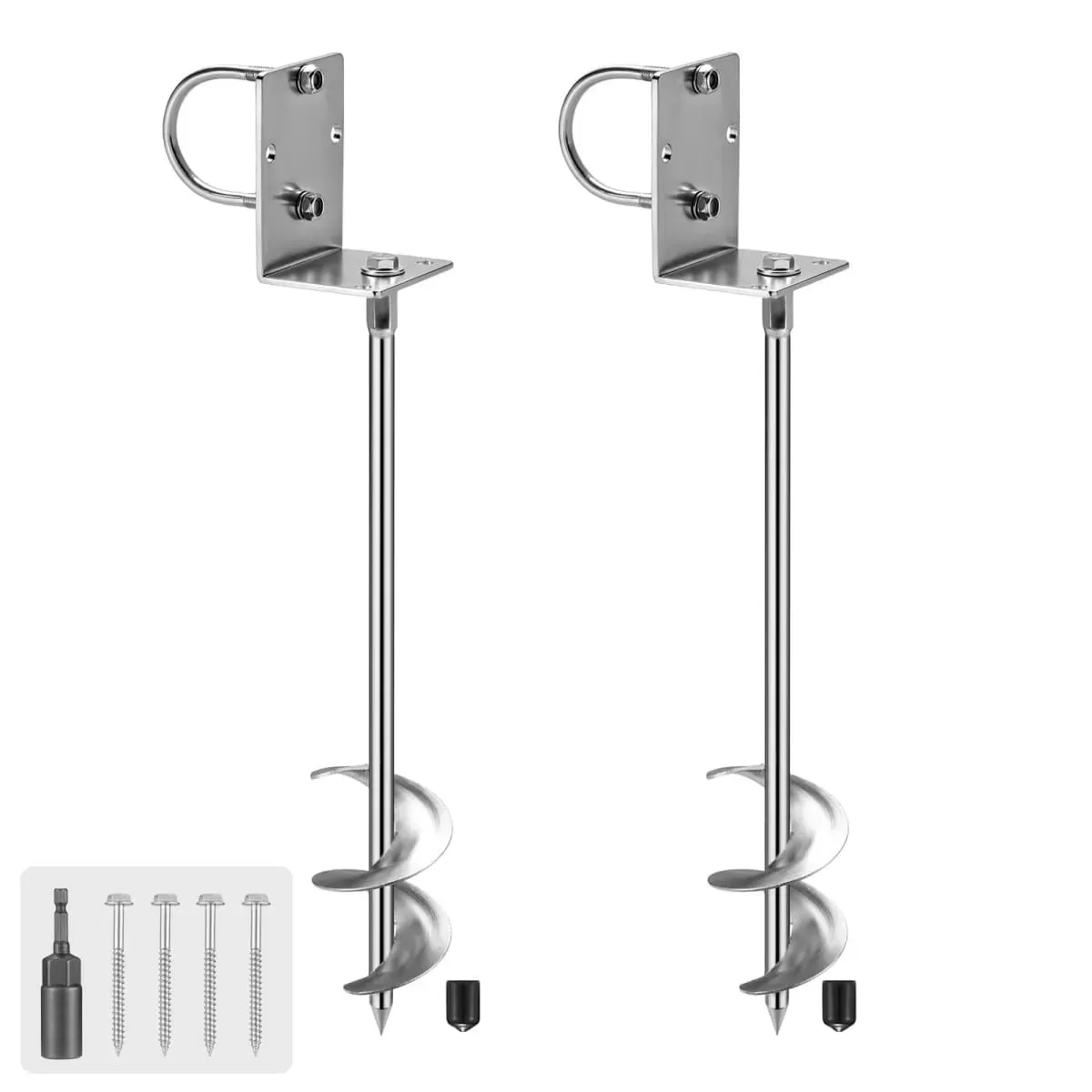 Kingsyard 20" Multi-Purpose Ground Anchors Screw 2 or 4 Pack 5