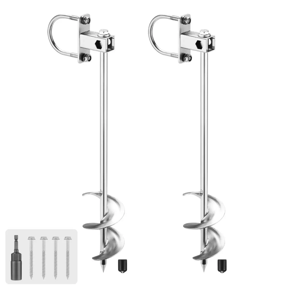 Kingsyard 18" Multi-Purpose Ground Anchors Screw 2 or 4 Pack 2