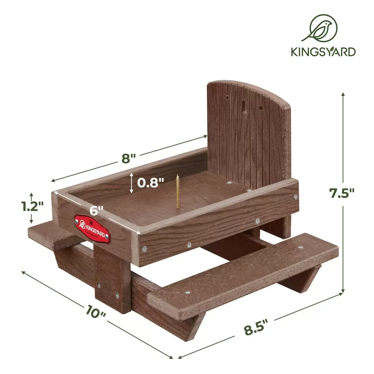 Brown Kingsyard Recycled Plastic Squirrel Picnic Table with Corn Cob 3 Brown Kingsyard Recycled Plastic Squirrel Picnic Table with Corn Cob 3